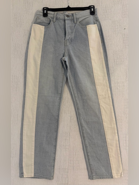 pistola Denim - Pistola High Rise Straight Jeans s27 Colorblock Denim Quiet Luxury Coastal Chic